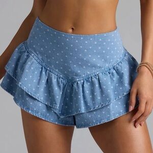 Windsor High-Rise Denim Skort